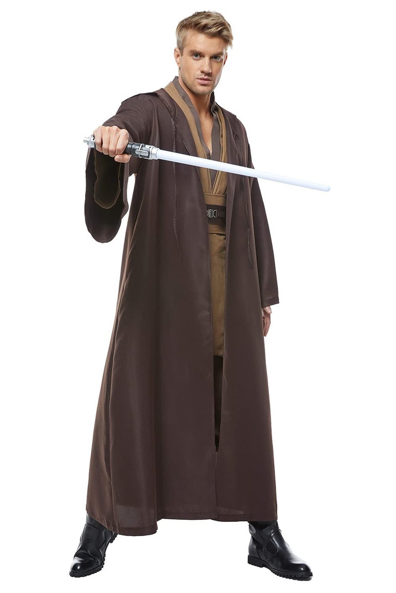 Cosplaysky Men's Tunic Cosplay Costume Adults Outfits Halloween Robe Hooded Uniform Full Set - Image 4